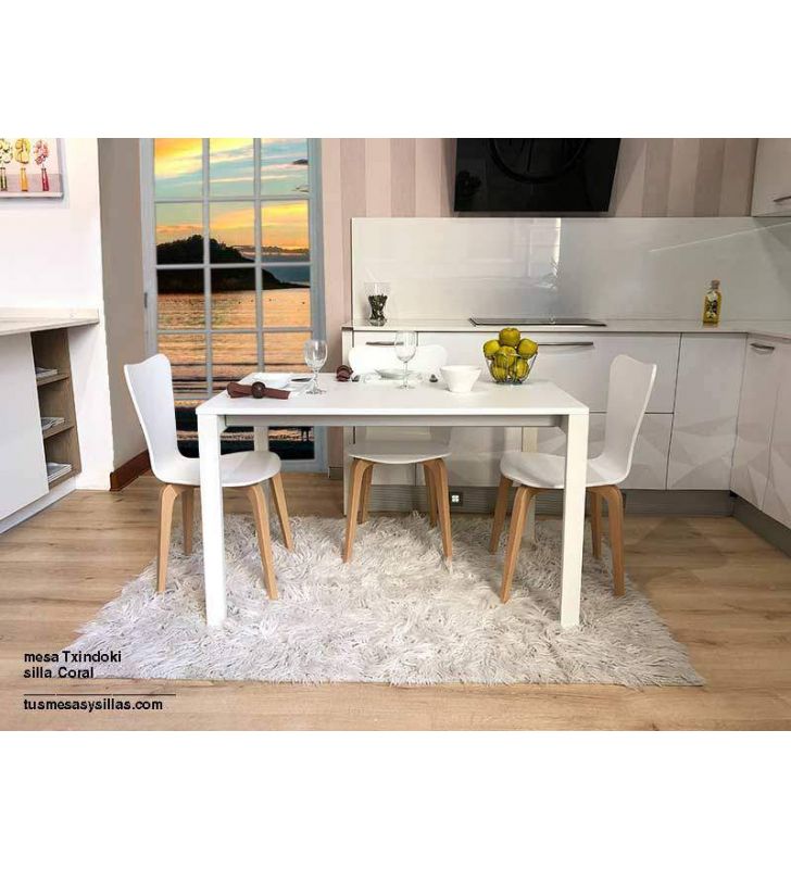 ✓ Mesa cocina extensible Txindoki de diseño en medida 110x70 cm