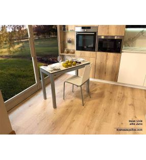 Table Livia avec partie inférieure du comptoir en porcelaine de 45 et 50 cm