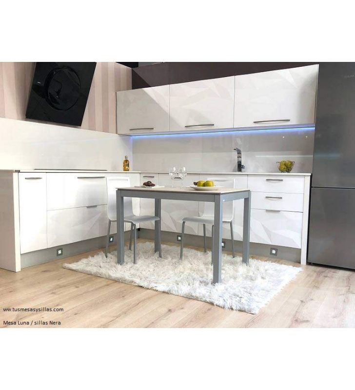 Table Luna avec encier en porcelaine