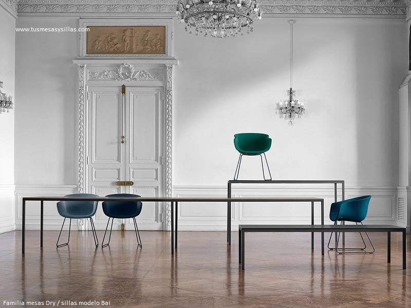 Mesa alta Dry con encimera en porcelanico