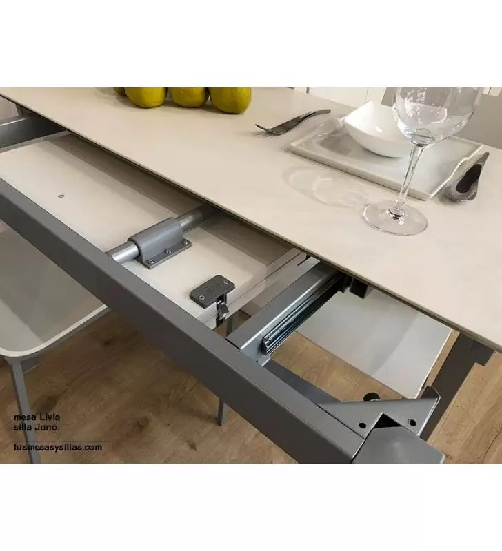 Mesa de cocina extensible frontal modelo Javea