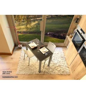 Table étroite Andria 90x50 cm en verre ou en porcelaine