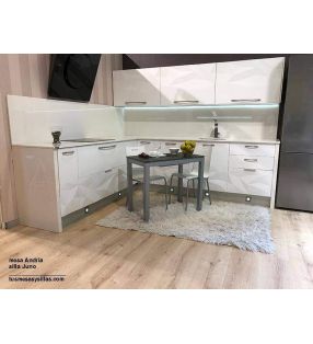 Table étroite Andria 90x50 cm en verre ou en porcelaine