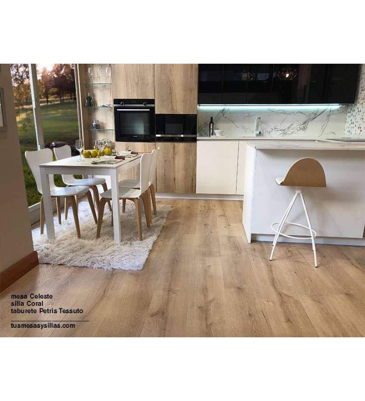 Table Celeste avec plan de travail et extensible à Dekton