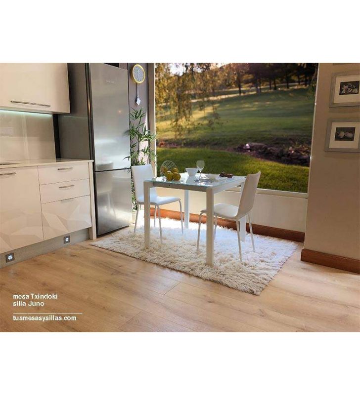 GLmeble Petite table de cuisine blanche pour salle à manger, 60 x 90 cm