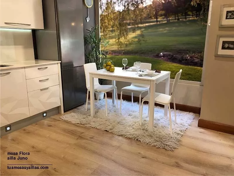 Mesa de cocina extensible Marta con cajón | Dimensiones : 90 x 50 cm