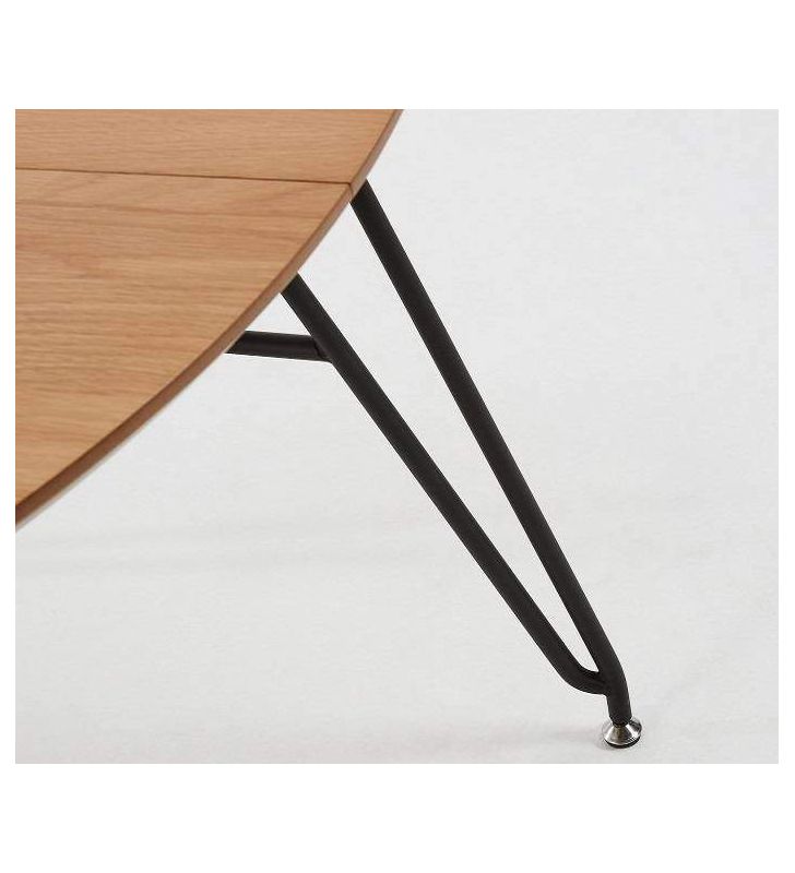 Mesa redonda extensible en roble vintage