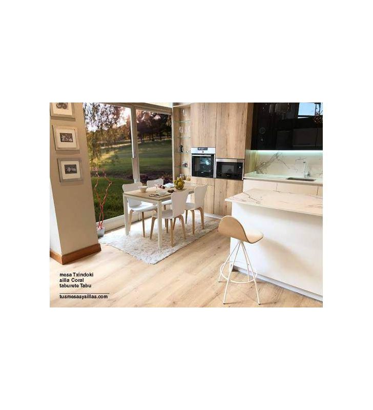 Mesa Punto 120x90 extensible ondarreta para cocina y comedor