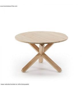 Table à manger ronde Arendal comptoir en bois
