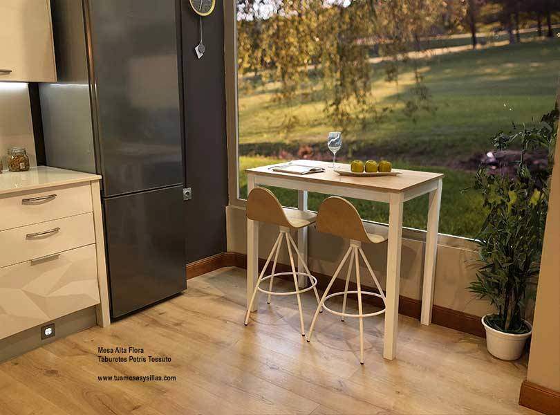 Mesa alta  fija de estilo nordico Flora