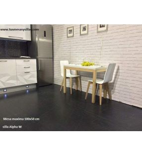 Mesa extensible Maxima fondo 50 cm estilo nórdico