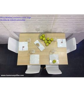 Mesa extensible Maxima fondo 50 cm estilo nórdico
