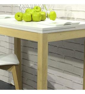 Mesa extensible Maxima fondo 50 cm estilo nórdico