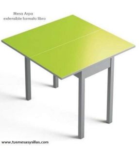 Mesa de cocina pequeña extensible en formato libro Arpa