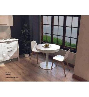 Mesa redonda extensible Center con encimera Ceramica