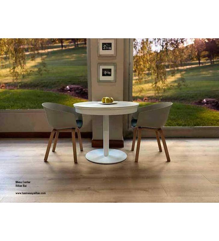 mesa redonda extensible center vimens cocina