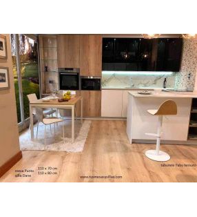 Taburete para mostradores Tabu acabado Tessuto en 2 tonos