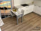 Table avec partie inférieure Livia comptoir 45 et 50 cm en stratifié mat ou brillant