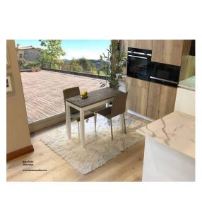 Table Livia étroite avec comptoir à Dekton