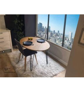 Table ovale extensible de style industriel Beti