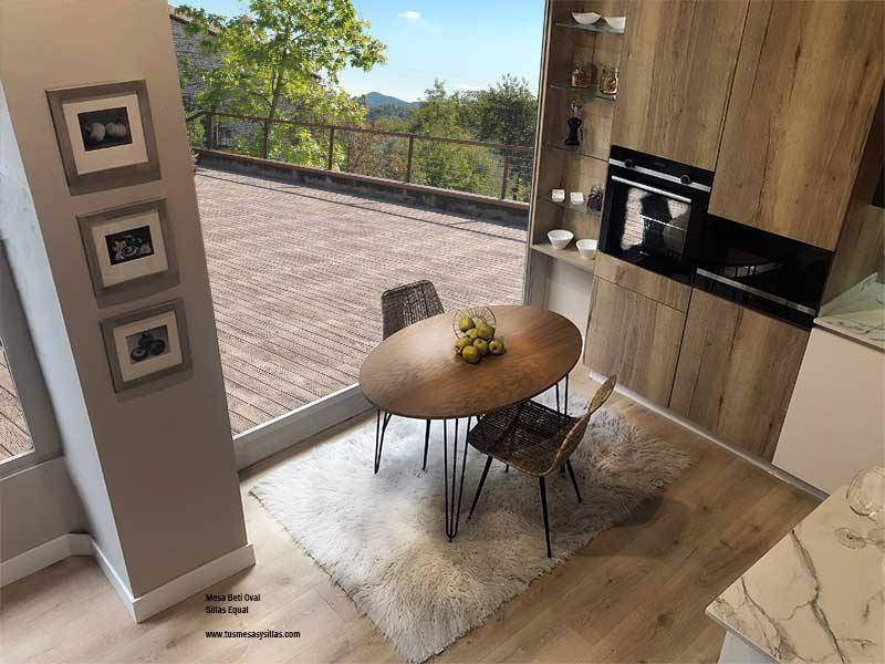 Table ovale de style industriel Beti