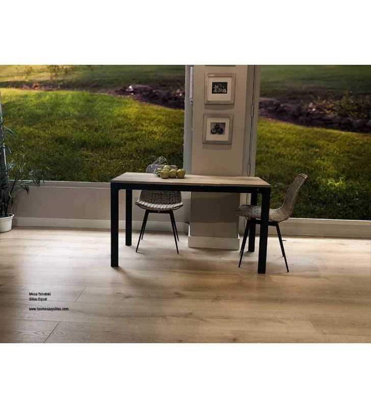 Table petit point 90x70cm extensible pour cuisine Ondarreta