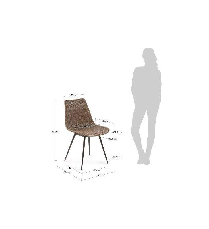 Silla-ratán-metal-Equal. Silla-ratán-metal-Equal.