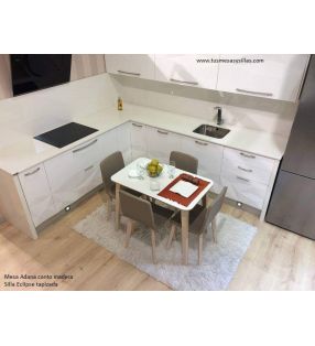 Mesa fija Adana canto madera biselado