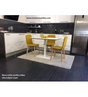 Mesa pie central Kazen de estilo nordico