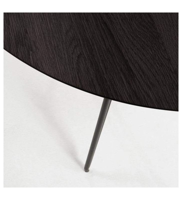 Mesa redonda extensible en roble vintage