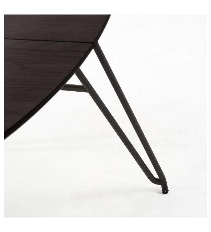 Mesa redonda extensible en roble vintage