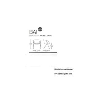 Silla Bai de diseño para terraza y jardín