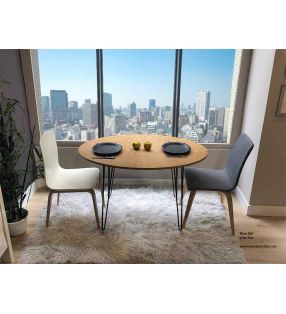 Table ovale extensible de style industriel Beti