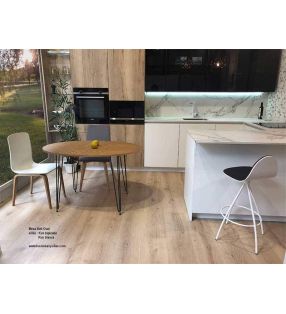 Table ovale extensible de style industriel Beti