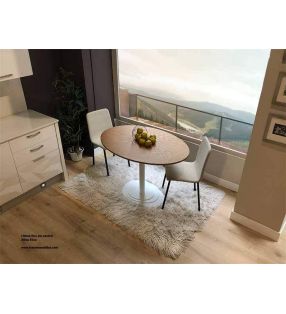 Mesa ovalada Duo de pata central