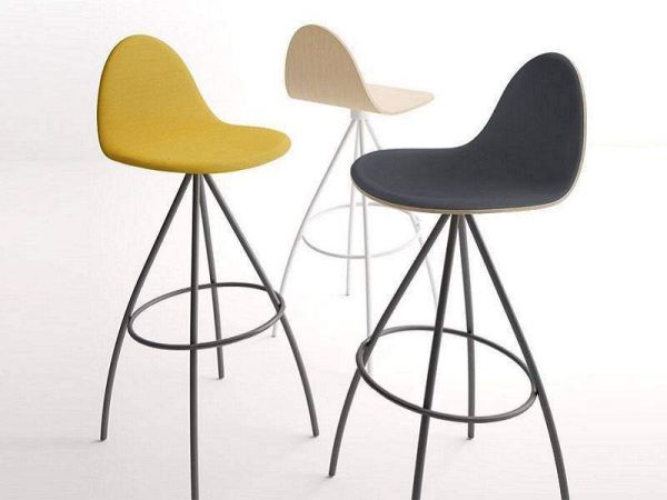 TABOURETS HAUTS ▷ pour îlots de comptoir ou bars, avec assise en bois ou rembourrée
