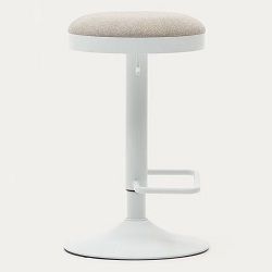 Assise beige et acier blanc