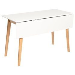 Comptoir blanc et pieds en chêne