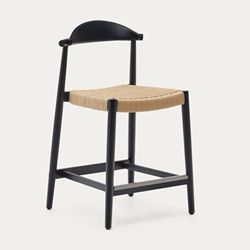 Negro y asiento beige