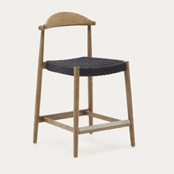 Natural y asiento negro