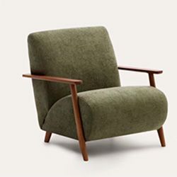 Chenille verte et noyer